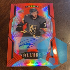 2020-21 UD Allure Red Rainbow Auto Gage Quinney #118 Rookie Auto RC
